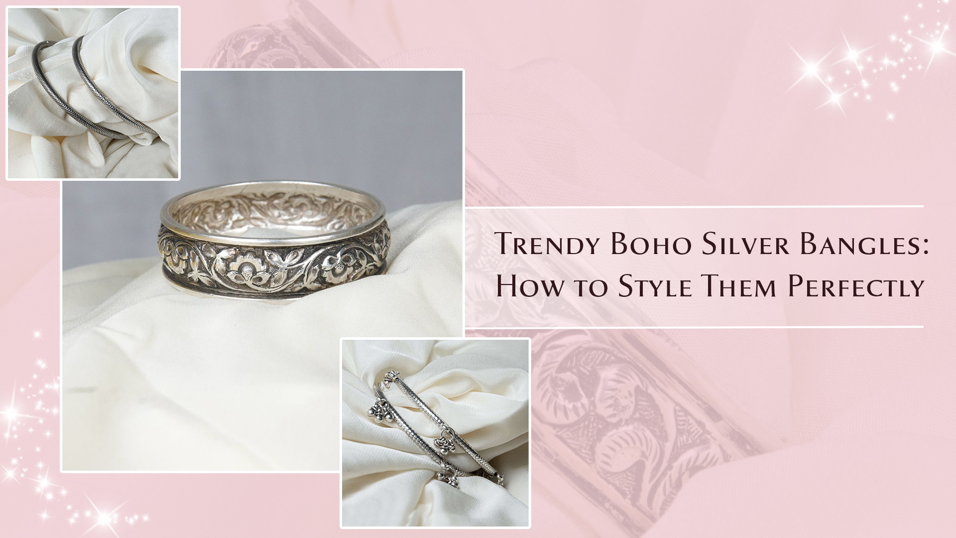 boho silver bangle