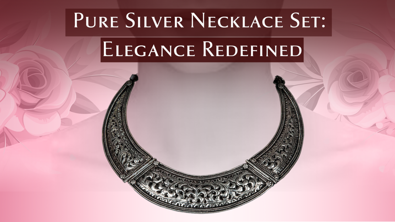 pure silver necklace set